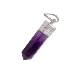 Mystic Harmony Purple Fluorite Point Cap Pencil Pendant