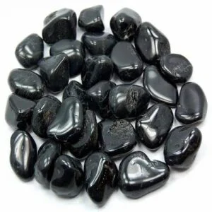 Black Agate Tumbled Stones