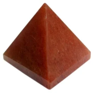 Red Aventurine Vastu Pyramid with Nine Pyramid in Base