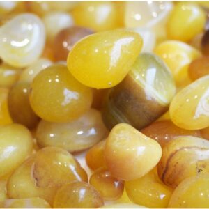 Yellow Agate Tumbled Stones