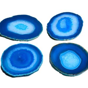 Blue Dyed Agate Coasters