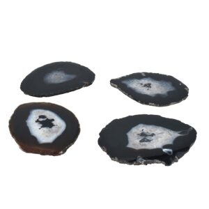 Black Agate Coasters-Gemstone Coaster-Agate Home Ware