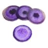 Gold Plated Purple Color Agate Slice Coasters Wholesale