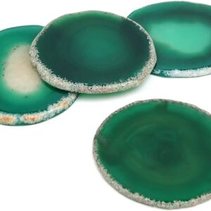 Green Agate Coasters- Agate Cup Coasters for wedding Decoration
