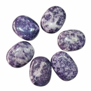 Natural Stone Lepidolite Large Palm Stones