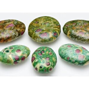 Natural Stone Ruby in Fuschite Large Palm Stones