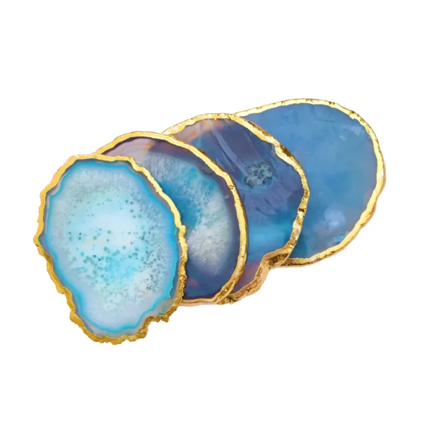 Turquoise Color Agate Slice Coasters Wholesale