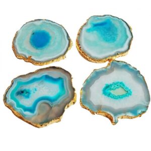 Turquoise Color Bulk Agate Slice Coasters Wholesale