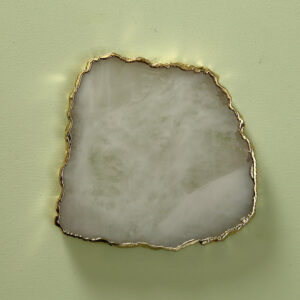 White Salted Agate Coaster bulk crystals wholesale agate slices