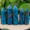 Wholesale 8-Faceted Blue Apatite Crystal Obelisk Points