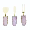 Wholesale Amethyst Agate Handle Cheese Knives Set