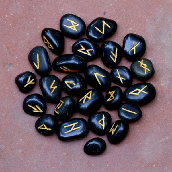 Wholesale Black Obsidian Rune Sets