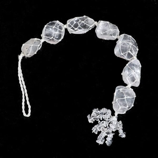 Wholesale Clear Quartz Crystal Tumbled Stone Car Hanger