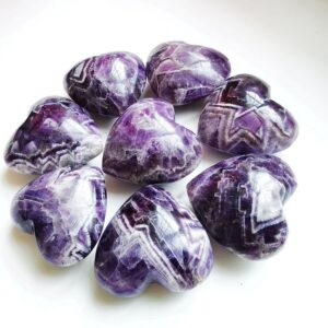 Wholesale Crystal Amethyst Puffy Hearts