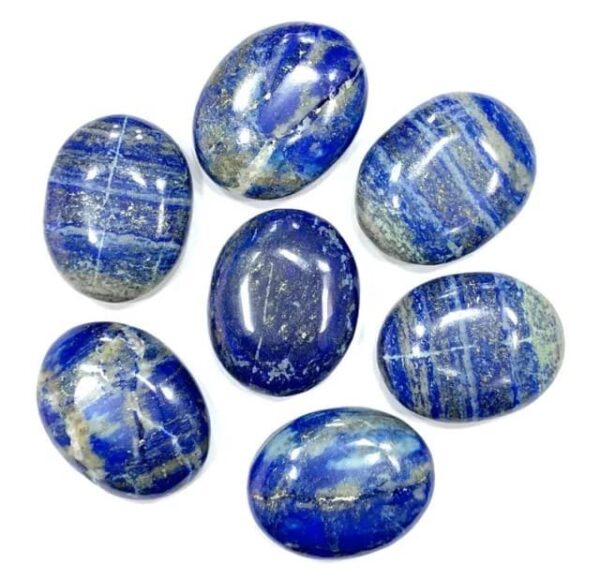 Wholesale Lapis Lazuli Flat Stones Palm Stones (1 Bunch of 50 Pieces)