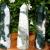 Wholesale Moss Agate Obelisk Tower Points