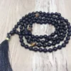 Wholesale Natural Black Onyx With 3 Tiger Eye 6MM Gemstone Beads Prayer Mala ( 108 Beads )