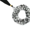 Wholesale Natural Black Rutile 8MM Gemstone Beads Prayer Mala (108 Beads)