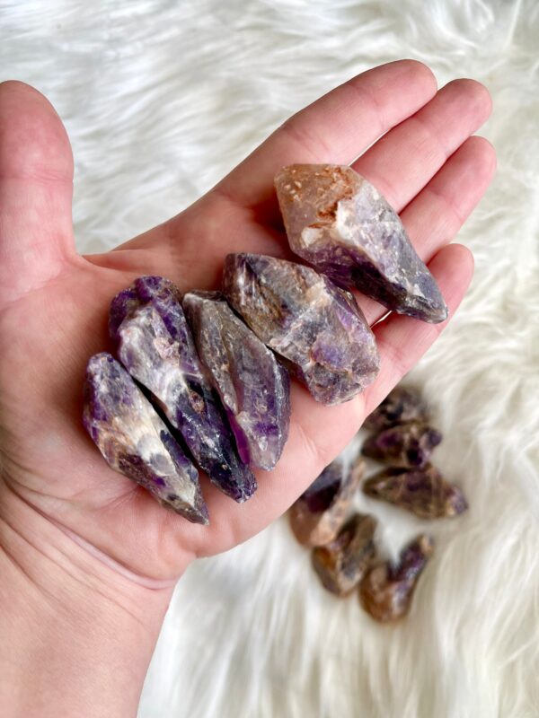 Wholesale Natural Chevron Amethyst Raw Points
