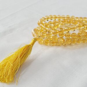 Wholesale Natural Citrine 8MM Gemstone Beads Prayer Mala ( 108 Beads )