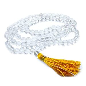 Wholesale Natural Clear Quartz 8MM Gemstone Beads Prayer Mala (108 Beads)