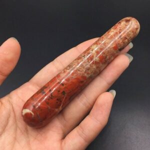 Wholesale Natural Crystal Brecitted Jasper Smooth Massage Wands