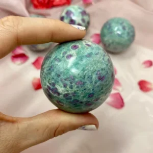 Wholesale Natural Crystal Ruby Fuchsite Gemstone Spheres