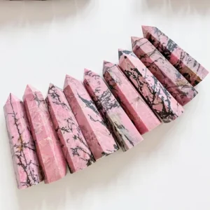 Wholesale Natural Crystal Stone Rhodonite Obelisk Tower