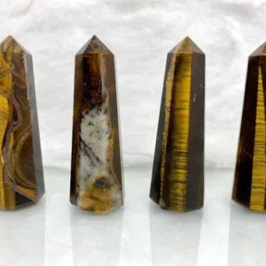 Wholesale Natural Crystal Stone Tiger Eye Obelisk Tower