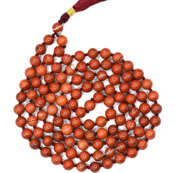Wholesale Natural Fire Agate 8MM Gemstone Beads Prayer Mala ( 108 Beads )
