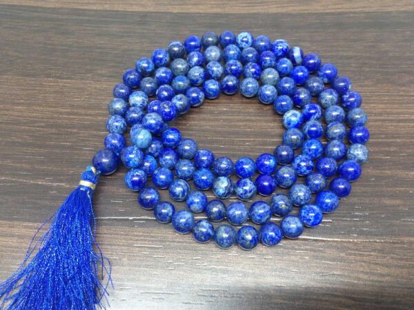 Wholesale Natural Lapis Lazuli 8MM Gemstone Beads Prayer Mala (108 Beads)