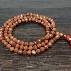 Wholesale Natural Red Sand Stone 8MM Gemstone Beads Prayer Mala (108 Beads)