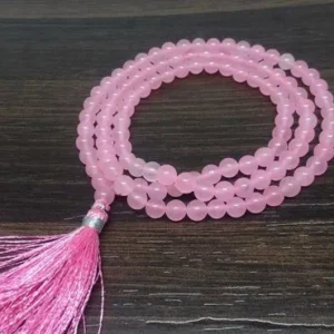Wholesale Natural Rose Quartz 8MM Gemstone Beads Prayer Mala ( 108 Beads )