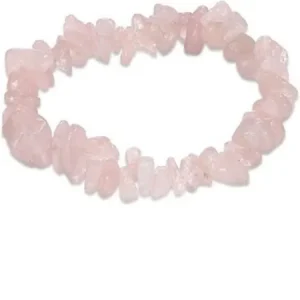 Wholesale Natural Rose Quartz Gemstone Chip Bracelets