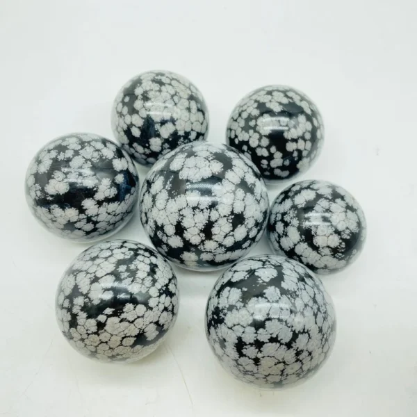 Wholesale Natural Snowflake Obsidian Gemstone Spheres