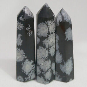 Wholesale Natural Snowflake Obsidian Obelisk Tower Points