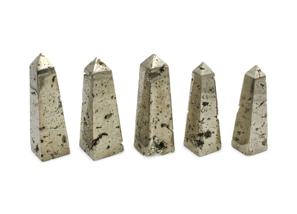 Wholesale Natural Stone Pyrite Fat Obelisk Points
