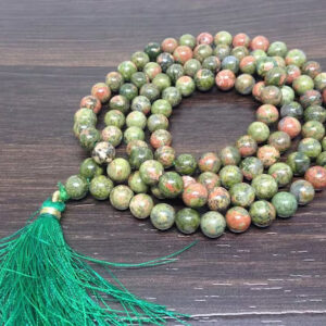Wholesale Natural Unakite 8MM Gemstone Beads Prayer Mala (108 Beads)