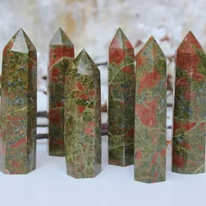 Wholesale Natural Unakite Obelisk Tower