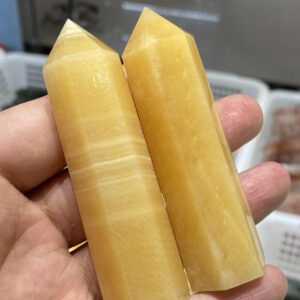 Wholesale Natural Yellow Calcite Obelisk Tower