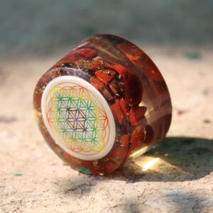 Wholesale Red Jasper Flower of Life Orgone Tower Buster