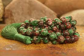Wholesale Ruby Zoisite Gemstone Beads Prayer Mala (108 Beads)