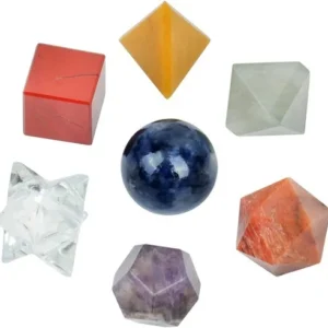 Wholesale Seven Chakra Bonded Geometry 5 Pieces Set ,Platonic Set