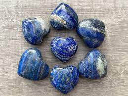 Natural Stone Bulk Lapis Lazuli Puffy Hearts-Bulk Puffy Hearts-Lapis Lazuli Crystal Hearts-Lapis Lazuli Stone Hearts