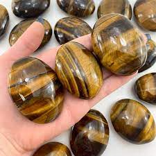 Tiger Eye Palm Stone-Pillow Palm Stones For Sale in Wholesale