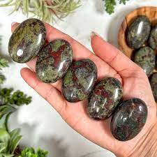 New Age African Blood stone Jasper Palm Stone-Polished Crystal Palm Stones for Sale