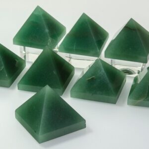 Radiant Emerald Peaks - Small Green Aventurine Gemstone Pyramid