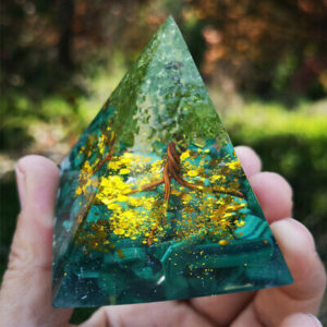 Tree of Life Malachite Orgone Pyramid for Sale-orgone energy Items at wholesale